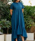 Blue cotton block dress