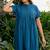 Blue cotton block dress