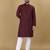 Maroon embroidered rayon straight kurta