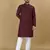 Maroon embroidered rayon straight kurta