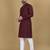 Maroon embroidered rayon straight kurta