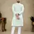 Sky blue lucknowi work silk straight kurta