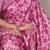 pink tasar art silk printed saree with shining viscose border