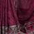 pink printed crepe saree with matching blouse