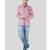 Men’s pink solid casual shirt | full sleeve cotton shirt with chest embroidery | slim fit button-down shirt for men