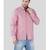 Men’s pink solid casual shirt | full sleeve cotton shirt with chest embroidery | slim fit button-down shirt for men
