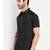 Men black solid slim fit zipper detail short sleeve casual shirt | zipper detailing & panelled shoulder stitching
