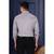 Men grey solid slim fit casual shirt with geometric chest print