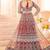 Maroon butterfly net wedding wear lehenga choli for women