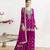 Magenta chinon silk Embroidered Salwar suits