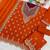 Orange chinon silk Embroidered Salwar suits