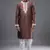 Brown silk kurta patiala for men's