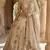 Cream net sequins dori & Zari Lehenga blouse with Dupatta