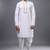 White silk kurta patiala for men's