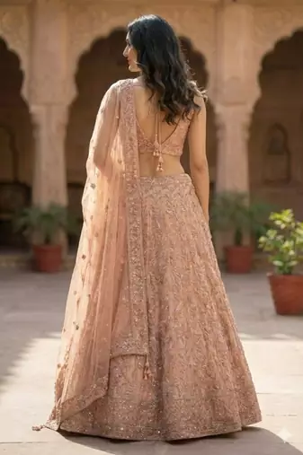 Blush Pink Bridal Lehenga Set
