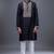 Black silk kurta trouser for men's