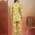 cotton yellow abstract print co-ord set