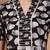 cotton black ethnic print flared dress