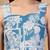 cotton sky blue abstract print dress