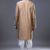 Beige silk kurta patiala for men's