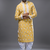 Yellow silk kurta patiala for men's