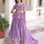 VIOLET Premium Designer Gold Crush Sequins Embroidered  Lehenga Choli Set