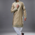 Brown silk kurta patiala for men's