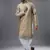 Brown silk kurta patiala for men's