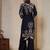 Navy blue printed rayon  Kurta pant and palazzo set