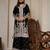 black embroidered silk kurta with palazzo and dupatta
