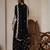 black embroidered silk kurta with palazzo and dupatta