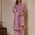 pink embroidered silk kurta with palazzo and dupatta