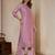 pink embroidered silk kurta with palazzo and dupatta