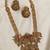Traditional temple lakshmi long necklace set with jhumka earrings | gold-plated bridal jewellery