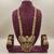 Traditional temple lakshmi long necklace set with jhumka earrings | gold-plated bridal jewellery
