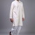 White silk kurta patiala for men's