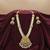 Antique gold-plated lakshmi long haram set with white beads & jhumkas – traditional temple jewelry