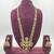 Antique gold-plated lakshmi temple long necklace set with jhumka earrings for women