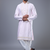 Pink silk kurta patiala for men's