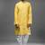 Yellow silk kurta patiala for men's