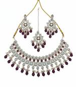 Royal  stone bridal necklace set for women | traditional gold-plated ethnic indian jewelry