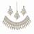 White stone bridal necklace set for women | traditional gold-plated ethnic indian jewelry