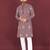 Maroon sequence work soft silk straight kurta pyjama