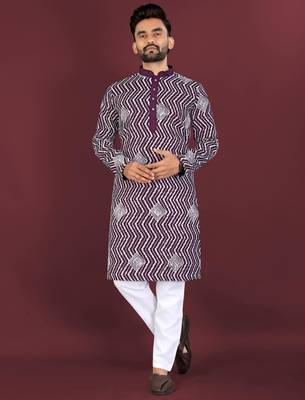 Wine sequence work soft silk straight kurta pyjama 1