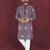 Wine sequence work soft silk straight kurta pyjama