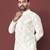 White sequence work soft silk straight kurta pyjama