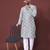 Grey sequence work soft silk straight kurta pyjama