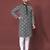 Black sequence work soft silk straight kurta pyjama