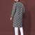 Black sequence work soft silk straight kurta pyjama