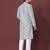 Grey sequence work soft silk straight kurta pyjama